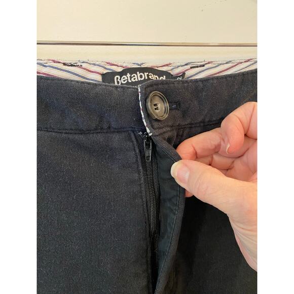 Beta Brand Straight Leg Chino Pants Cotton Blend Black Men's Size 32x32 - Picture 4 of 11